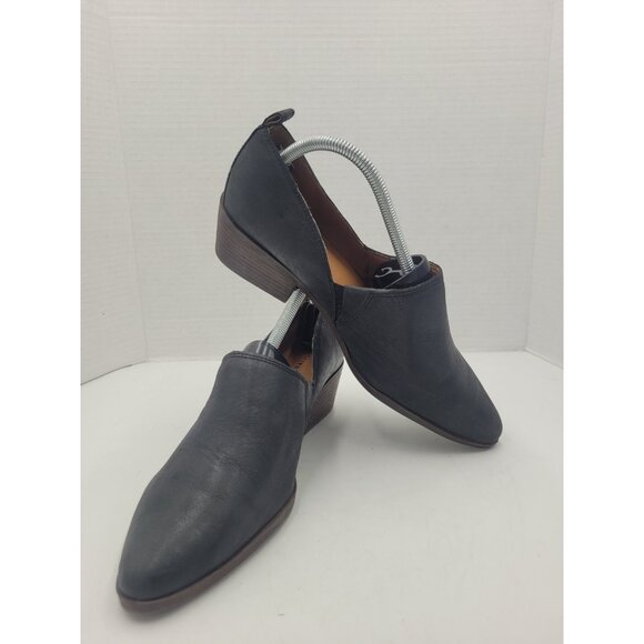 Lucky Brand Cahill Black Loafer Women’s 10 M Black Slip On Block Kitten Heel - Picture 1 of 10